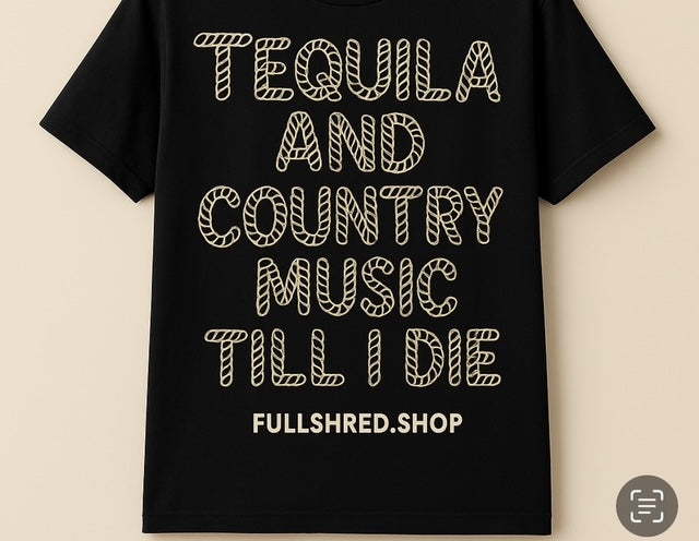 Short Sleeve FULLSHRED Country & Tequila -Black